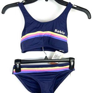 Hobie Girl’s Navy Blue Two Piece Bikini Set Size 10